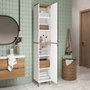 Hanah Home Nord - ND12-SW Armario Multiusos Blanco y Roble